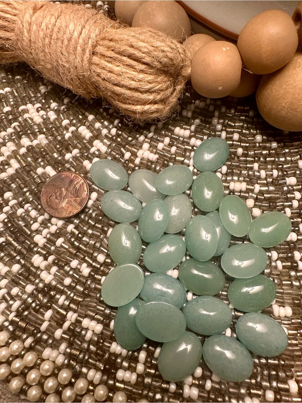 Large Seafoam Green Oval Gemstone Cabochons – Polished Jewelry Making Stones